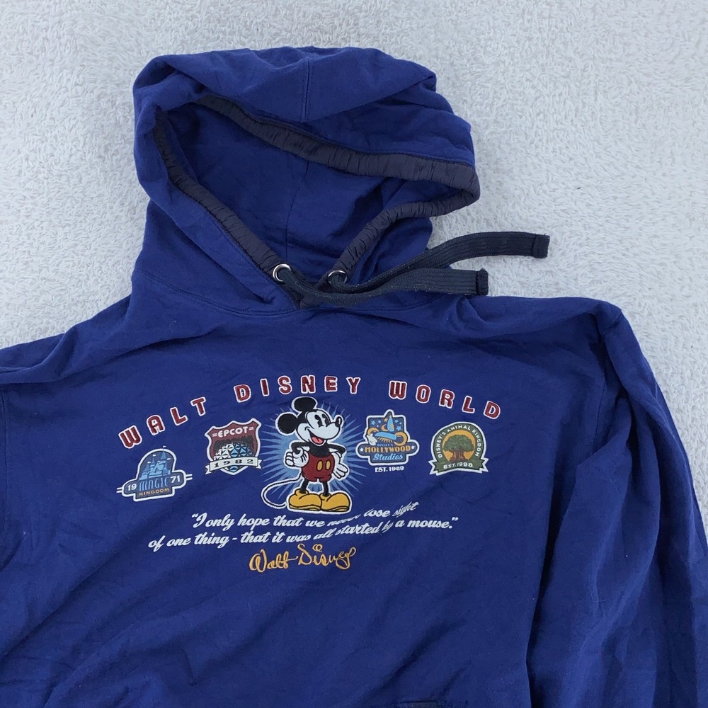 Disney Parks Walt Disney World Hoodie Mens XL Mickey Mouse‎ Sweatshirt Pullover